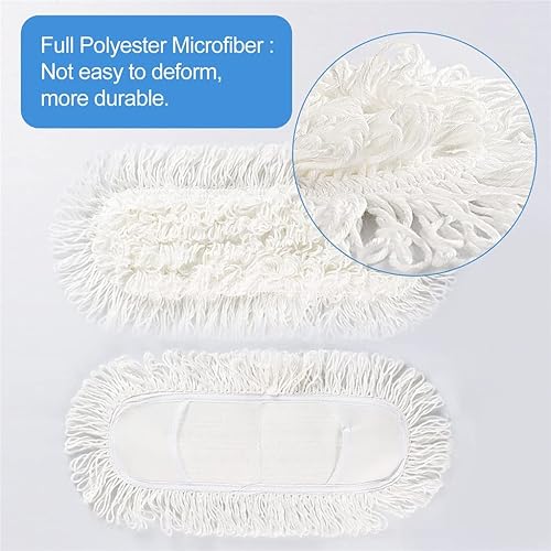 Miniatura 5 de DDXPT Microfiber Mop with Adjustable Stainless Steel Handle Pad for Kitchen Bedroom Cleaning