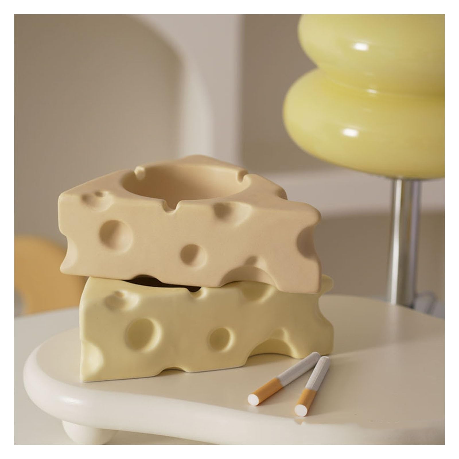 Posacenere da tavolo in ceramica, posacenere decorativo creativo per sigarette e sigari, accessorio per la casa alla moda