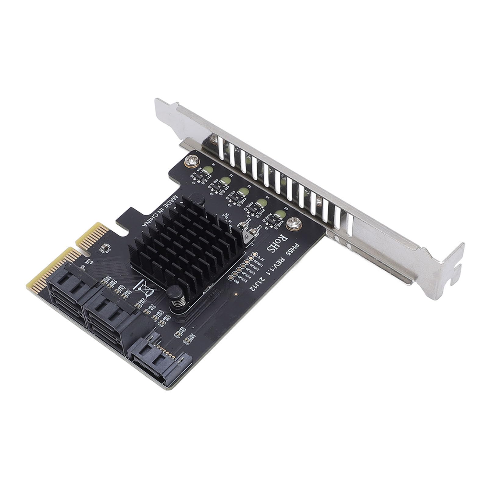 Cocoarm Scheda di Espansione PCIe, 5 Porte 3.0 6Gbps JMB585