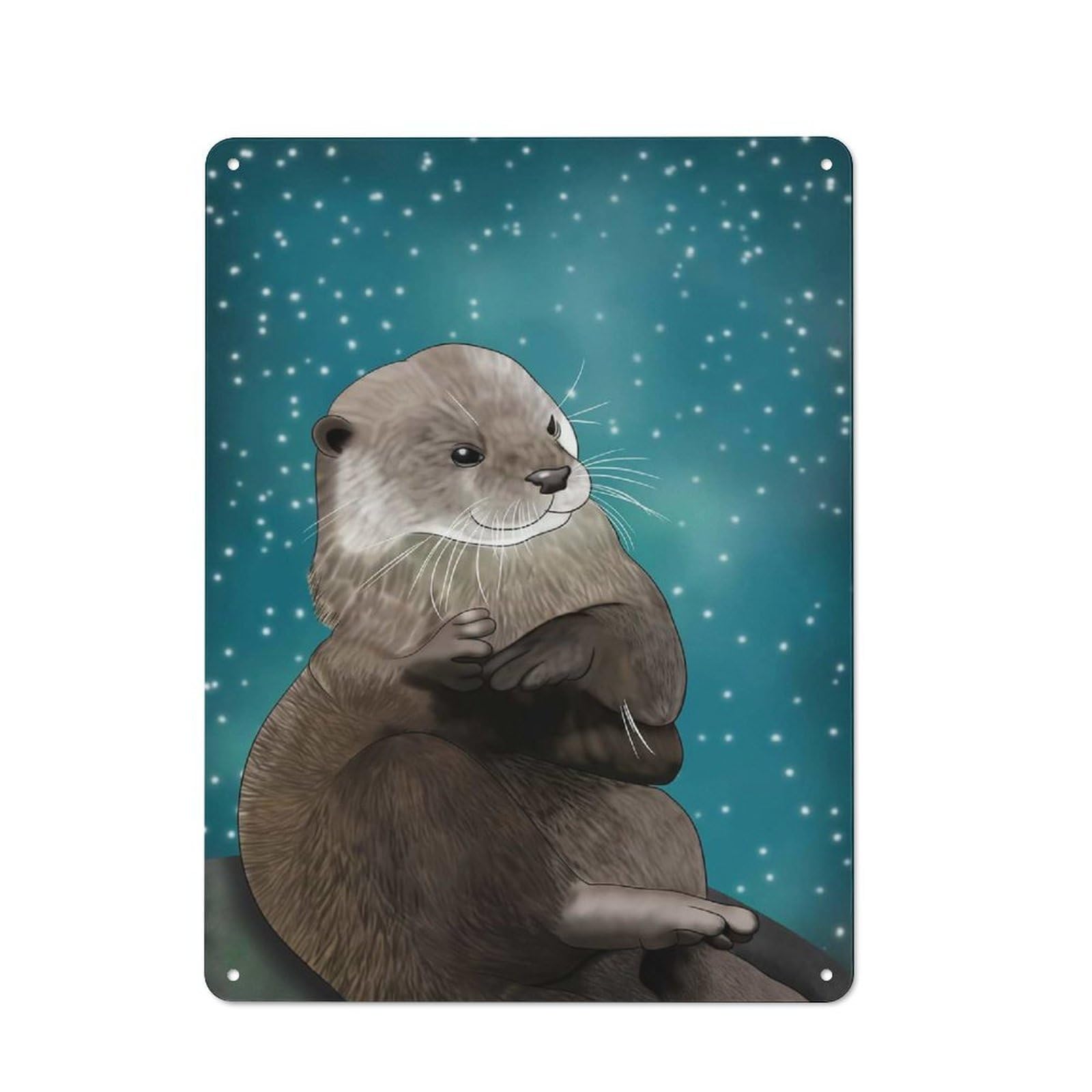 Junmoney Otter Retro Metal Wall Sign 40X30cm For Bar Or Restaurant, For Vintage Wall Decor Fans, For Kitchen And Home Bar Decor