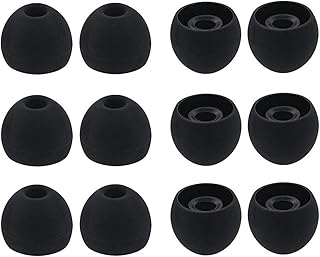 A-Focus イヤーピース イヤーチップ Lサイズ 12個セット 口径 4mm ARKARTECH T6, PALOVUE Earflow Lightning,Anker SoundBuds Slim,SoundPEATS(サウンドピーツ)インイヤーイヤホン等の内径ダイヤ約4㎜のイヤホンに対応 イヤホンのキャップ シリコン製 快適 ブラック ZDT(L)
