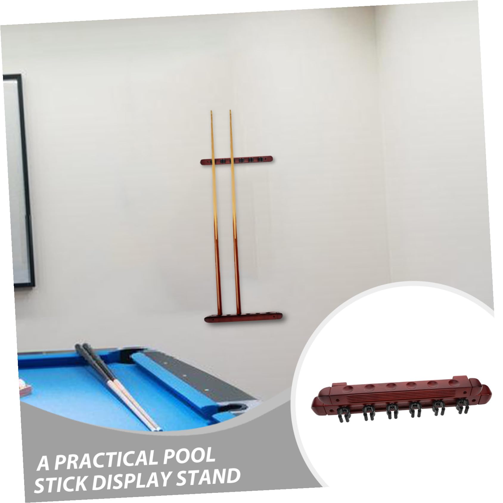HANABASS Lot De 2 Supports De Queues De Billard en Bois Support De Rangement pour Bâtons De Billard pour Joueurs