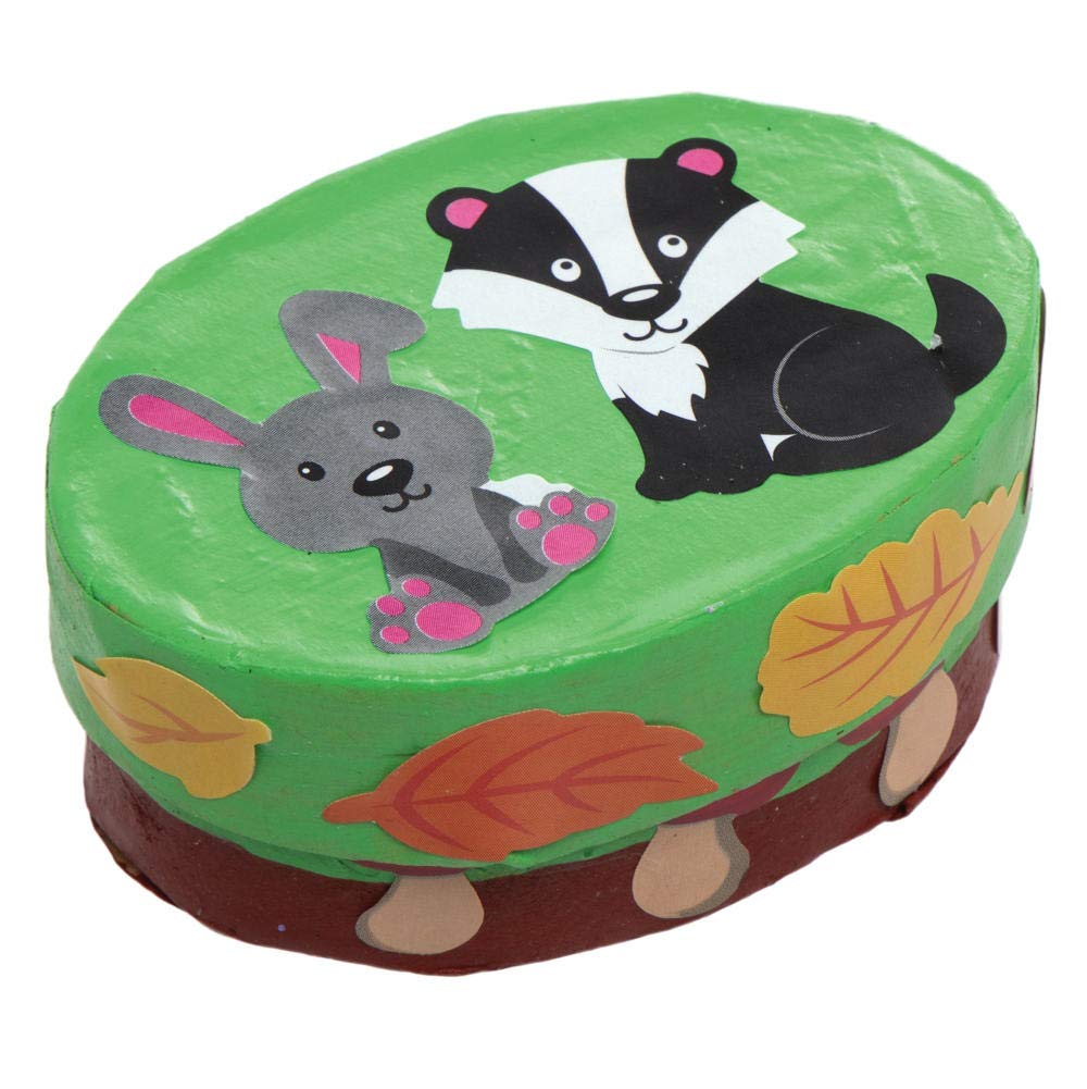 Baker Ross AX208 Woodland Animal Sticker Rolls - Pack of 600, Kids Stickers, Ideal for Children's Arts and Crafts Projects, Great for Card Making and Scrapbooking