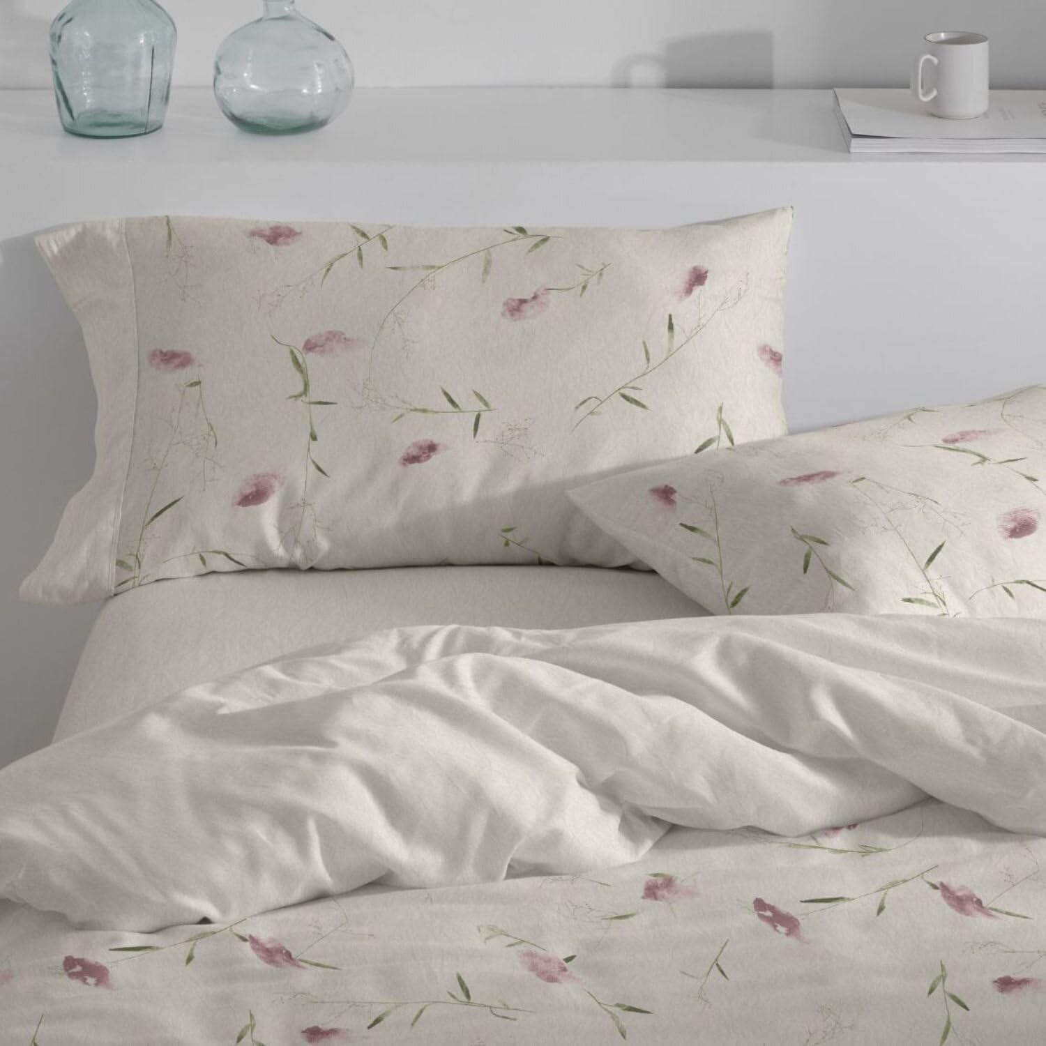 Burrito Blanco | Fundas nórdicas Estampadas | Cama de 105cm. (+Medidas Disponibles) | Diseño 052 | Color Rosa Palo (105x190/200cm.)