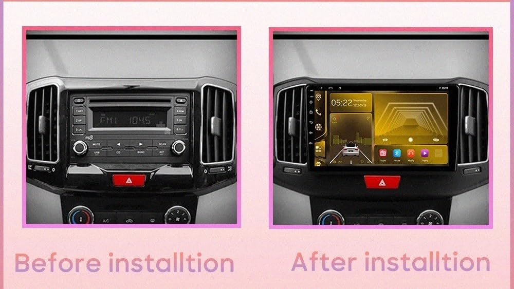 Táctil Pantalla Carplay Coche para Chery Bonus E3 A19 2013-2017 A-Pple Carplay & Android Auto, Autoradio Portátil Car Play con Pantalla Táctil, GPS, 4 Nuclear 1G+32G