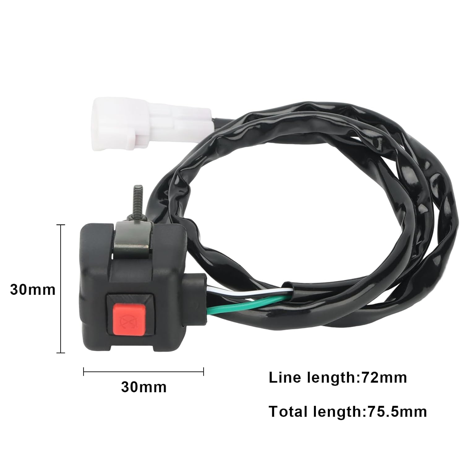 NIBBI 2 Pieces Engine Start Kill Switch Motorcycle Handlebar Switch Push Button for Dirt Pit Bike ATV Mini Bike 50cc 110cc 125cc 150cc