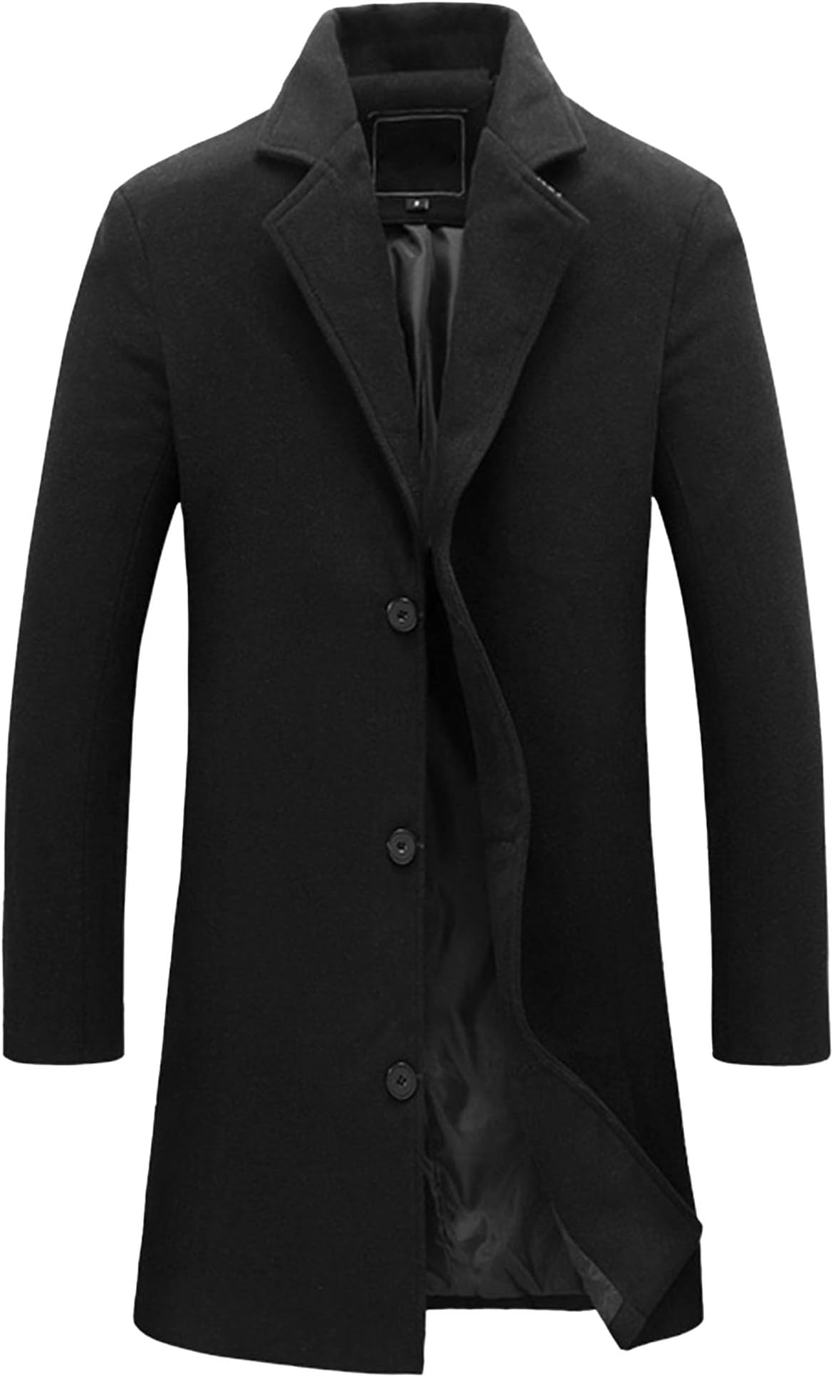 JEShifangjiusu Men'S Trench Coat Long Wool Coat Winter Classic Overcoat Top Pea Coat Casual Business Cotton Blend Jacket
