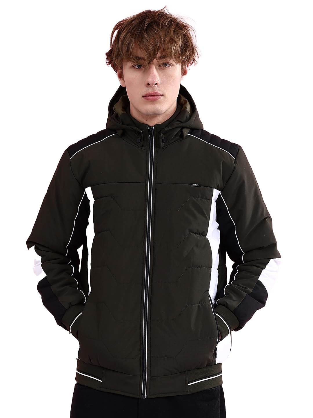 the indian garage co Men Regular Fit Colourblocked Bomber Jackets-picture-34