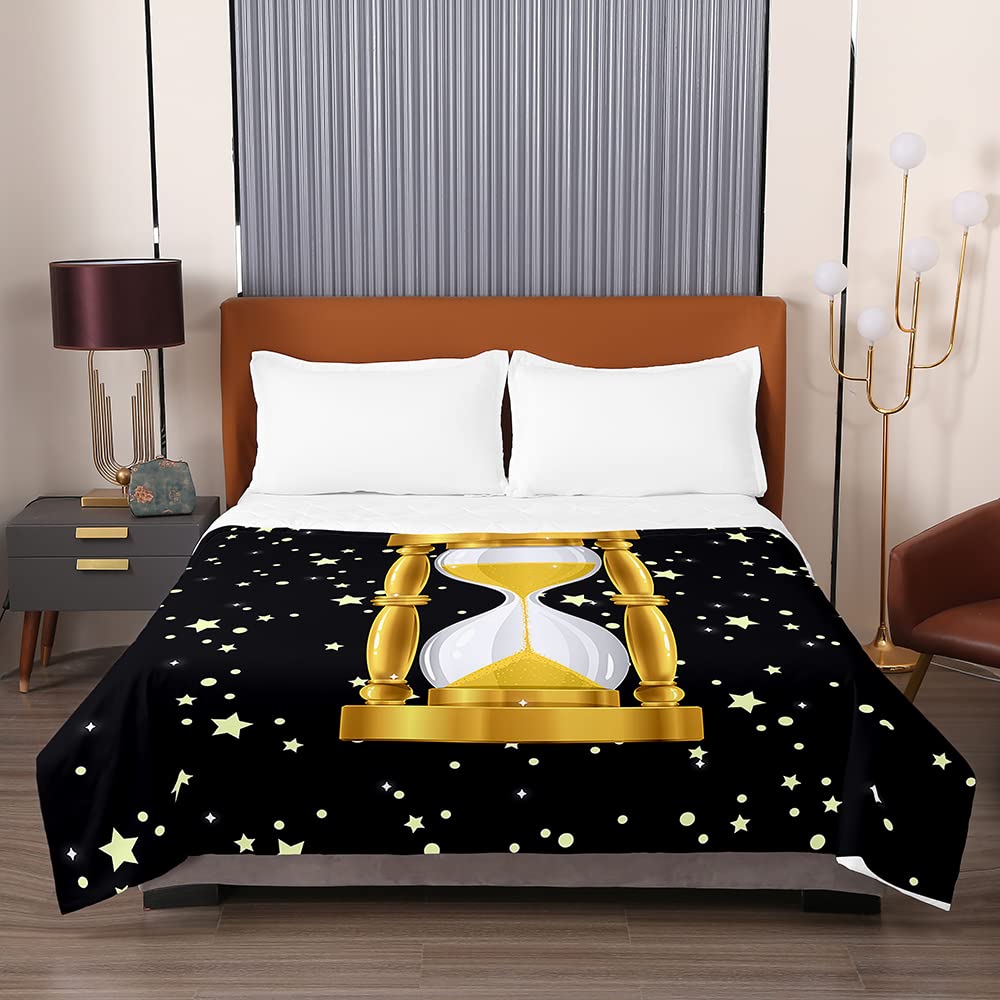 Chickwin Copriletto Trapuntato Matrimoniale 200x230 Cm – Stampa Clessidra Matematica – Microfibra Morbida Quattro Stagioni - 3
