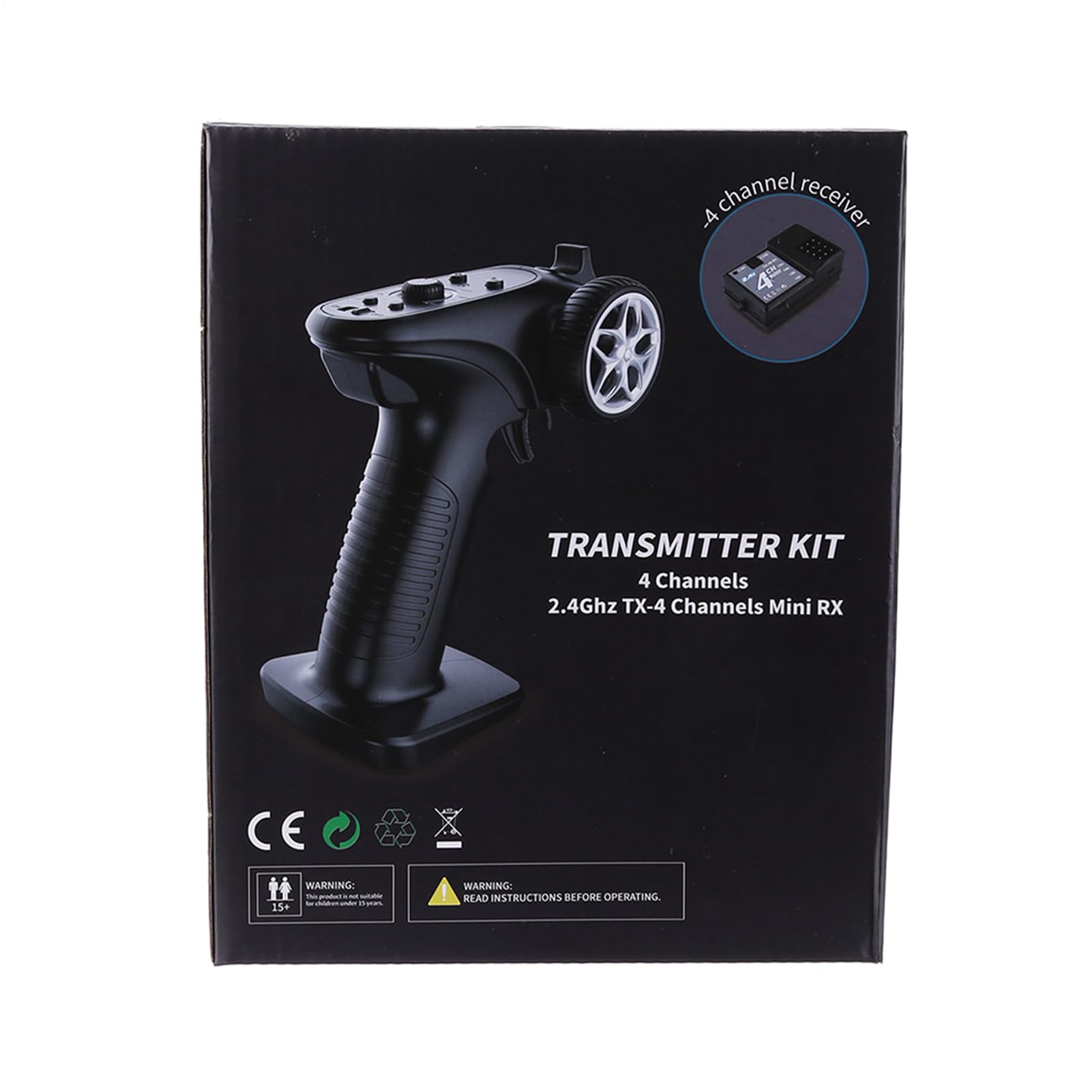 Controllo telecomando universale RC Car - Set di trasmettitori e ricevitori impermeabili a 2,4 GHz | Controller portatile ad alta sensibilità adatto per auto, barche e veicoli di serbatoio RC - Facile