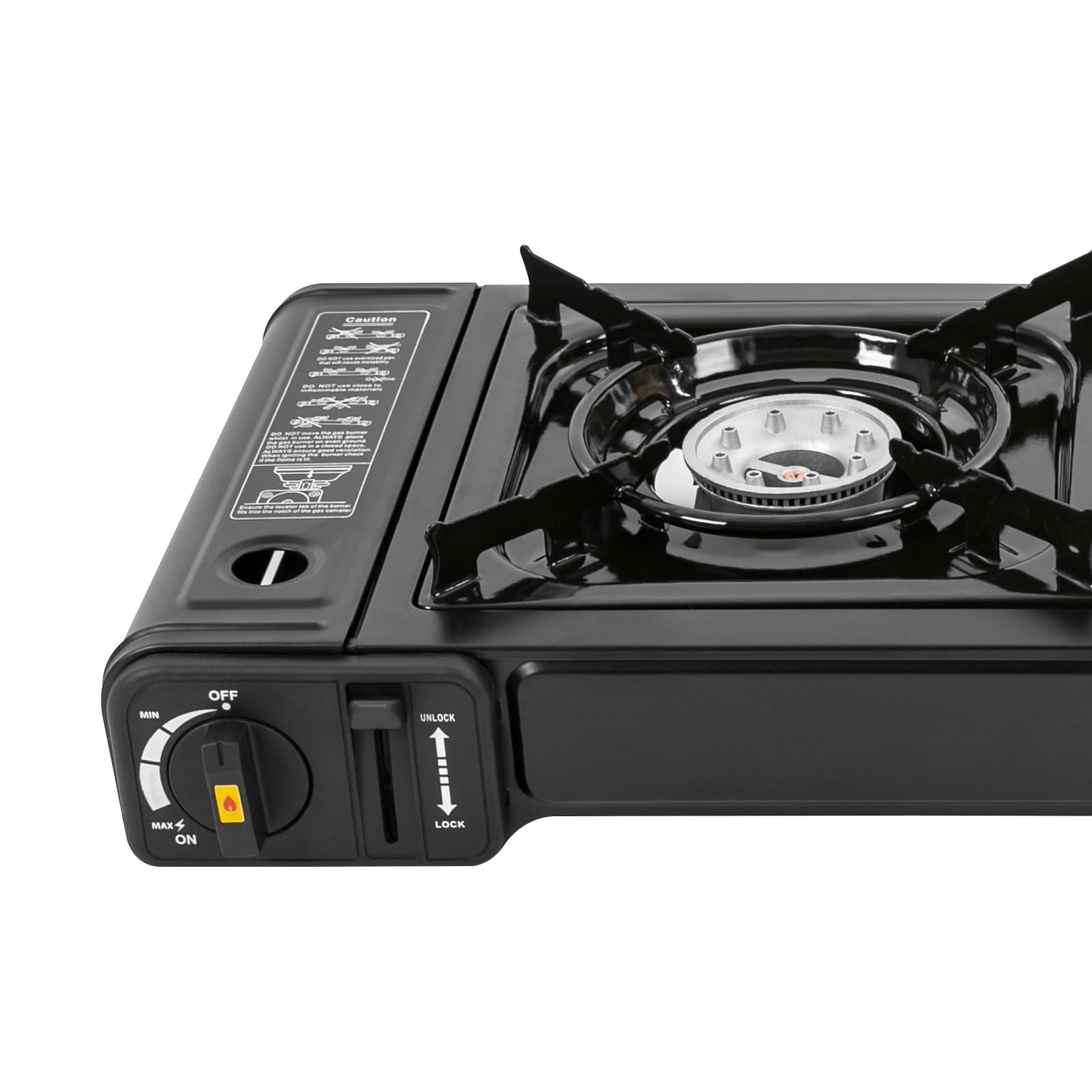 2-in-1 campingkooktoestel, 2-vlammig gasfornuis met adapter en grillplaat, opvouwbaar gasfornuis, campingkooktoestel, mini-benzinekoker, draagbare gasstove voor outdoor, camping en wandelen