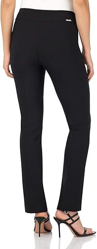 Miniatura 3 de Rekucci Pantalón de oficina elástico de pierna recta para mujer con control de abdomen