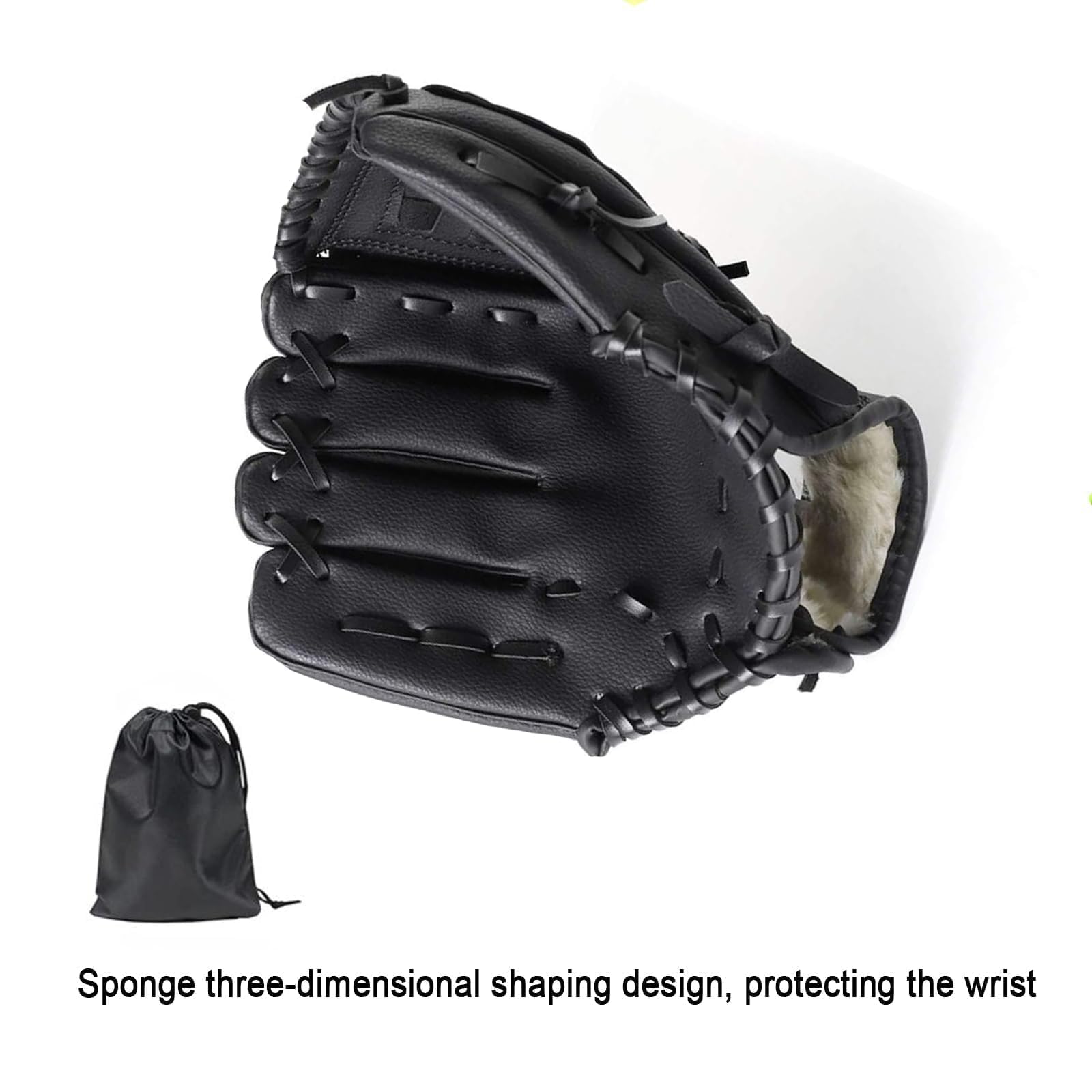 NIYATA Guanto da Baseball Adulto 11,5" Mancino Regolabile e Confortevole con Borsa