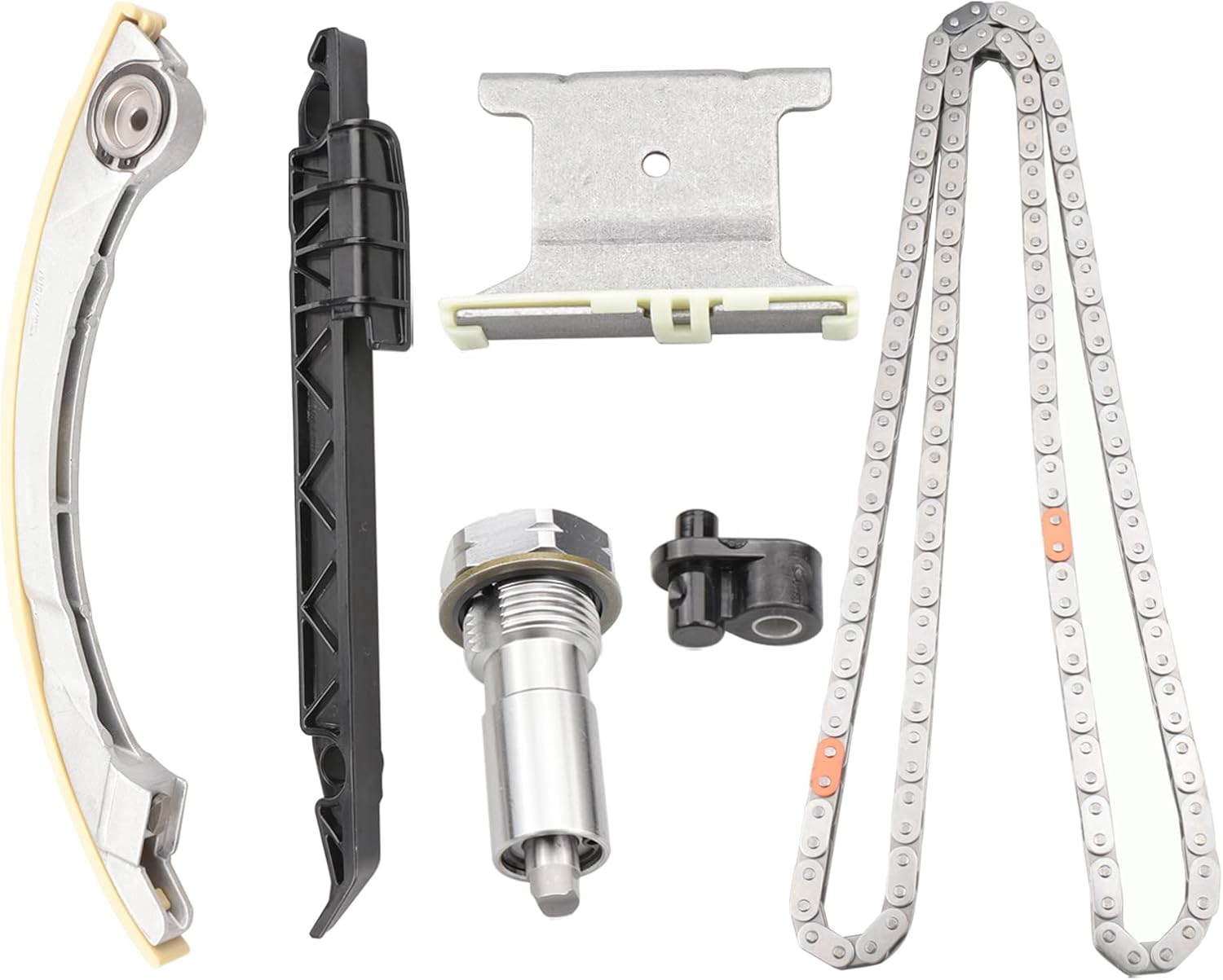 12001 Timing Chain w/Guide Rails & Tensioner for GM 'Ecotec' 2.0 2.2 2.4L Engine, 2006-2010 HHR/Cobalt, 2004-10 Malibu, Equinox Cavalier, for Old/Pontiac/Saab/Saturn, G5 G6 Grand Am Solstice
