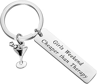 Travel Gift Girls Getaway Gift Girls Weekend Cheaper Than Therapy Keychain Weekend Gift for Girls