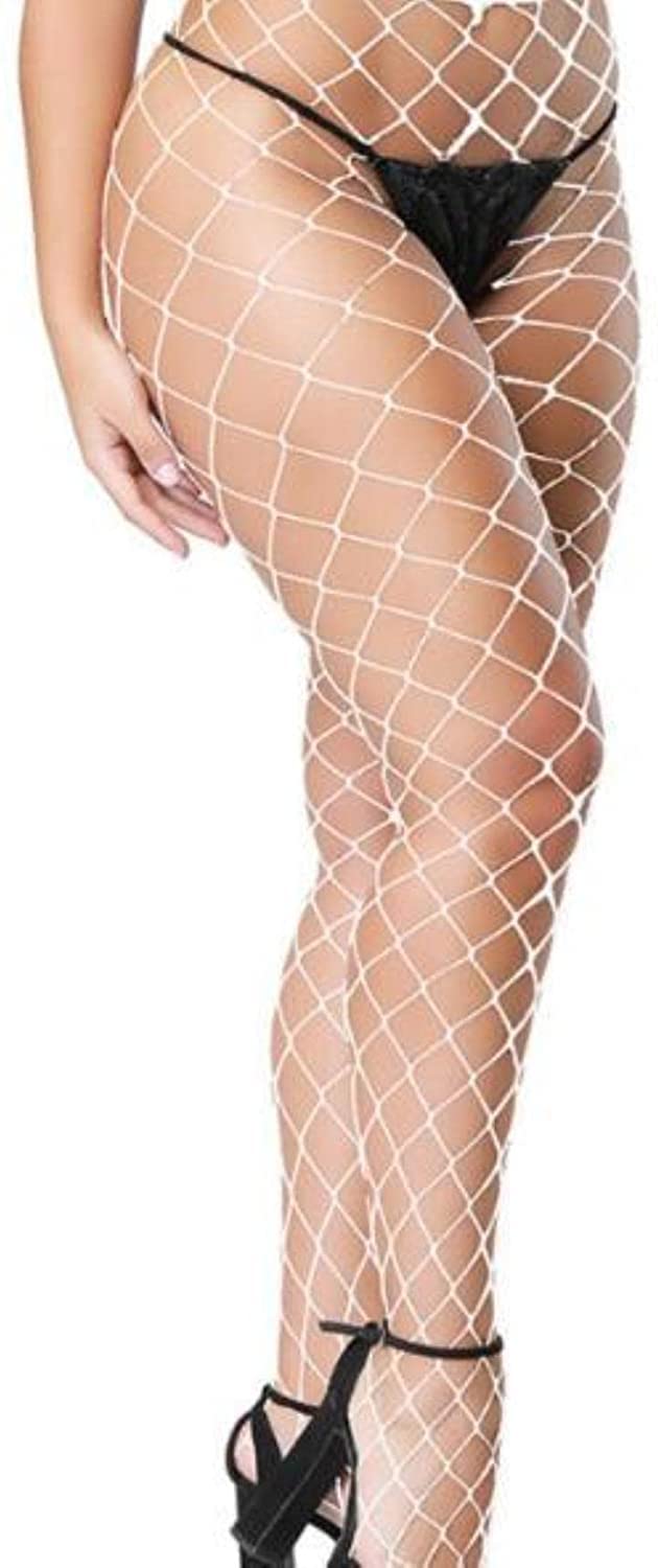 WDSOPK Sexy stockings for women, sexy stockings pantyhose for women, high elastic mesh fishnet pink, white, red（White-A）