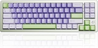 YUNZII AL71 68% Mechanical Keyboard, Full Aluminum CNC, Hot Swappable Gasket, 2.4GHz Wireless BT5.0/USB-C Wired Gaming Keyboard,NKRO Programmable RGB Backlight,for Win/Mac(Green,Silent Switch)