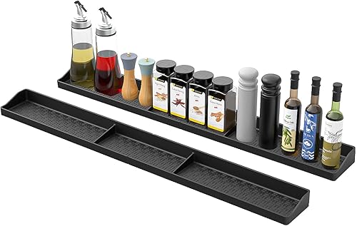 Estante superior de silicona para estufa de 30 pulgadas, estante magnético para estufa de cocina, suave, flexible, fuerte, magnético, resistente al