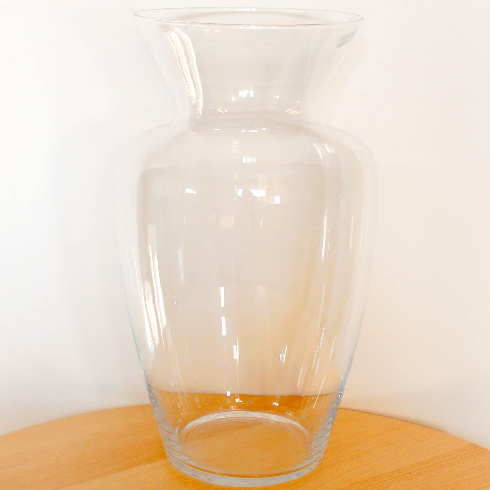 Vase à fleurs en verre soufflé à la bouche - Hauteur : env. 50 cm - Ouverture : 24,5 cm - Diamètre : 29 cm