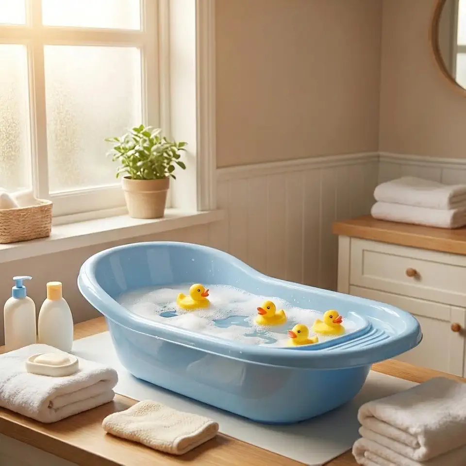 Banheira Para Bebê 20 Litros Sólida Resistente Infantil Anatômica (Azul)