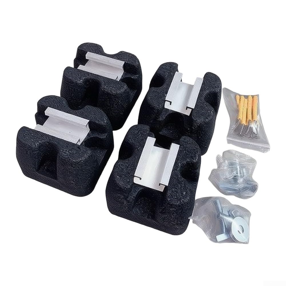 GLOBALHUT Klimaanlagen Fußpolster Vibrationsdämpfer 11x11cm Schwarz(Slot)
