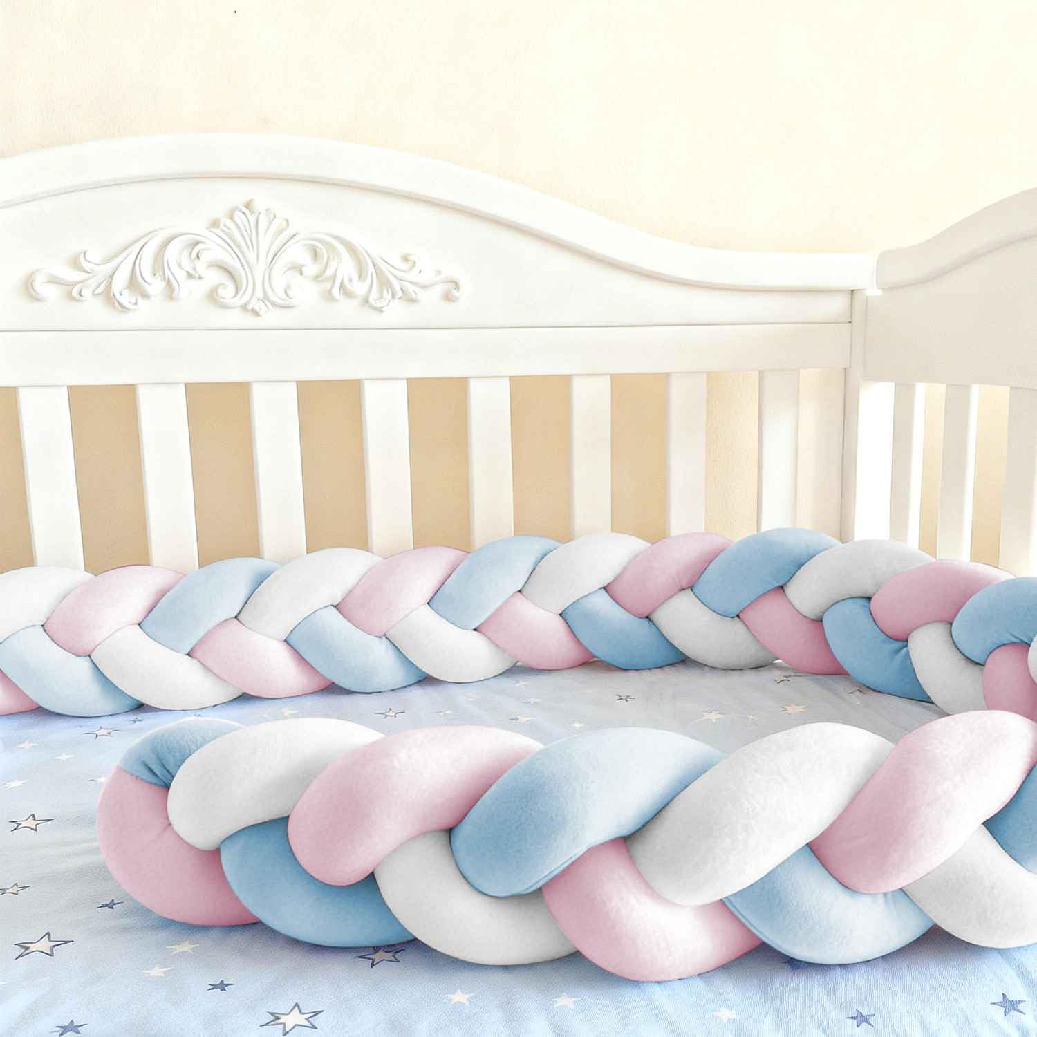 Soft Breathable Mattress Edge, Cotton Bed Set All Round Braided Pillow for Room.. (A22,200cm)