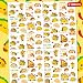 Taco Fiesta Temporary Tattoo Stickers - 8 Sheets 320 Styles Funny Mexican Taco Twosday Birthday Party Decorations for Tuesday Cinco De Mayo Favors Supplies School Prizes Rewards
