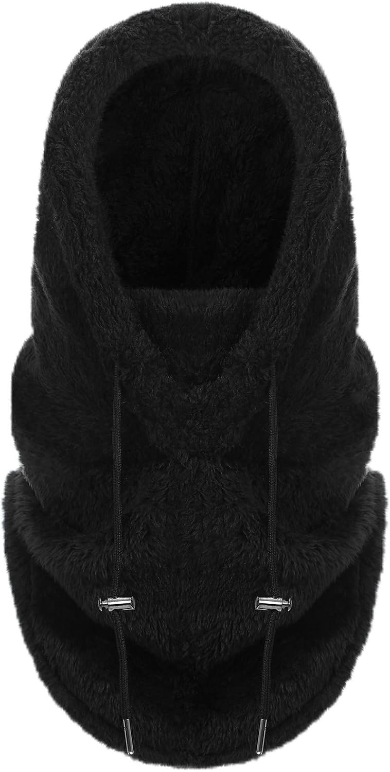 Coume Balaclava Fleece Ski Mask for Women Sherpa Hood Neck Warmers Winter Windproof Adjustable for Cold Weather
