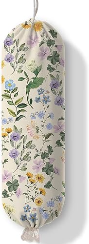 Miniatura 19 de Dispensador de bolsas de plástico, organizador de bolsas de plástico para comestibles y soporte de pared para bolsas de basura de papel,