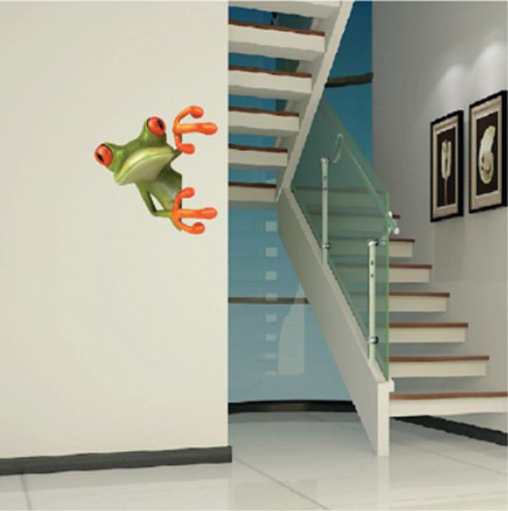 1Pcs Sticker Green Frog Funny Bathroom Toilet Seats Decorative Decal Car Toilet Seat Sticker Toilet Seat Clear 17cm x 18cm