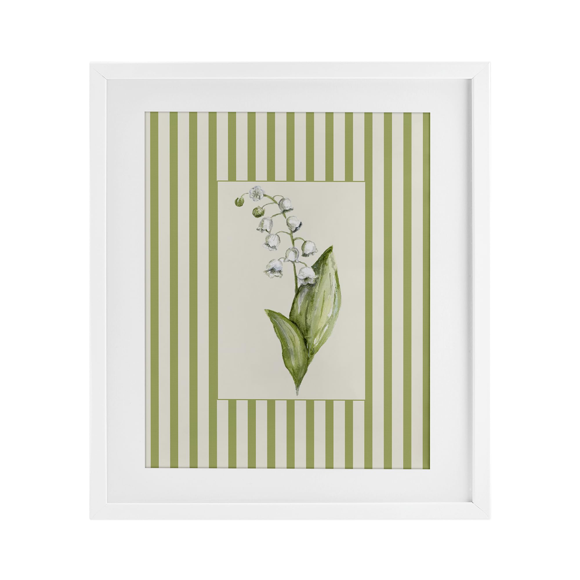 'Striped Lily Of The Valley'| Framed Print Under Glass