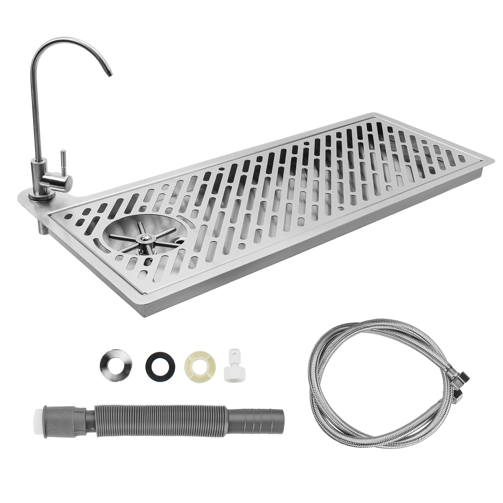Rinceur en verre acier inoxydable 304 pour comptoir de bar restaurant café maison