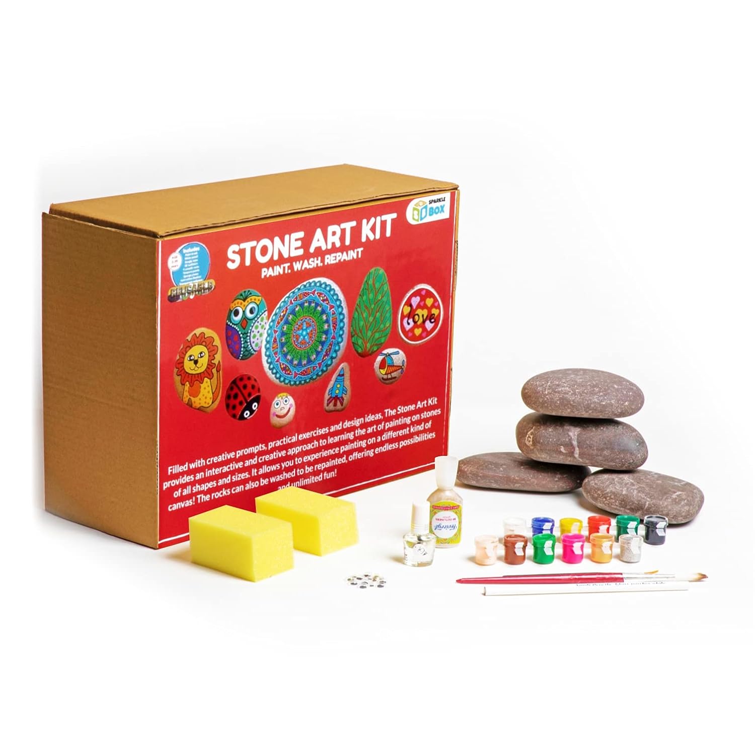 Sparklebox Stone Art Kit Ideal for Age 5 Years and Above Amazon.in