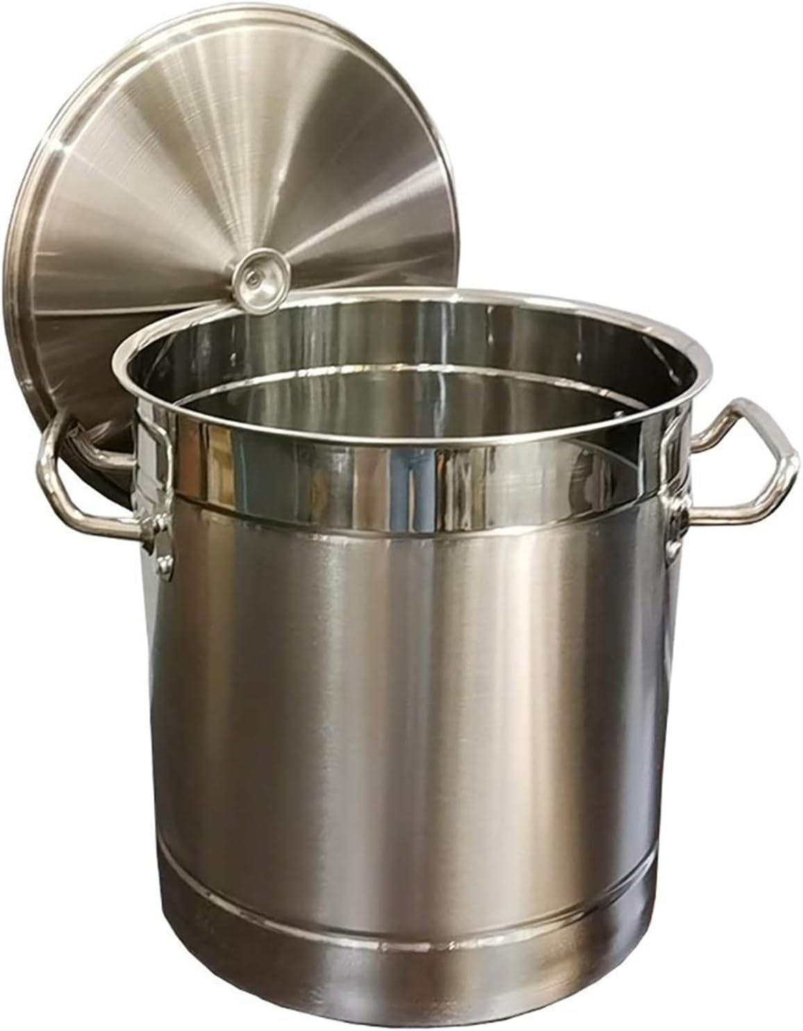 MYUYEE Stainless Steel Stock Pot - High Capacity Soup Pot With Lid For Gas Stove And Induction Cooker (15L)