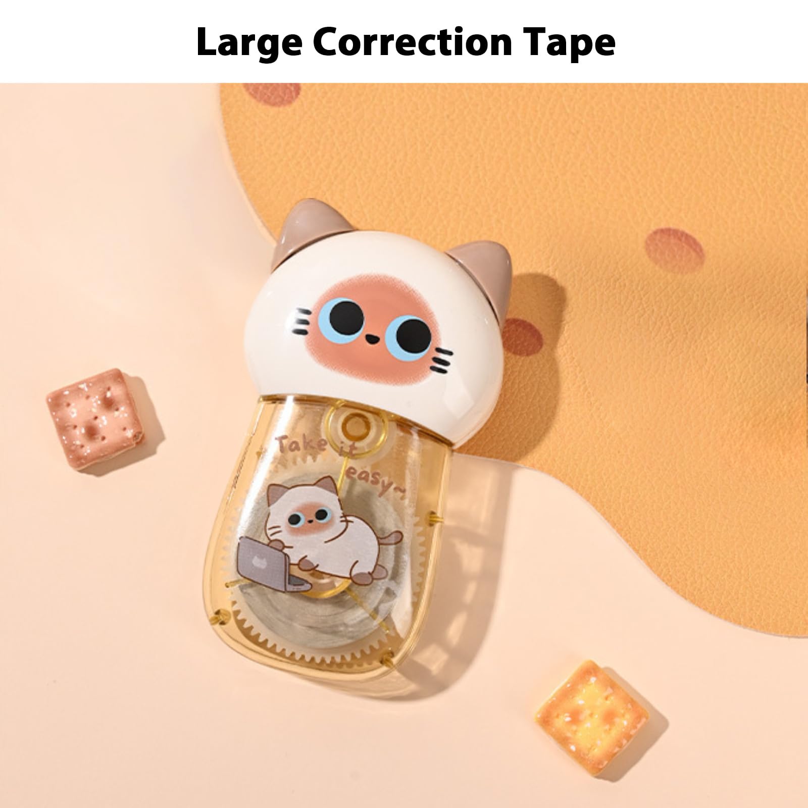 Nastro correttore per gatti, nastro bianco kawaii con ricarica