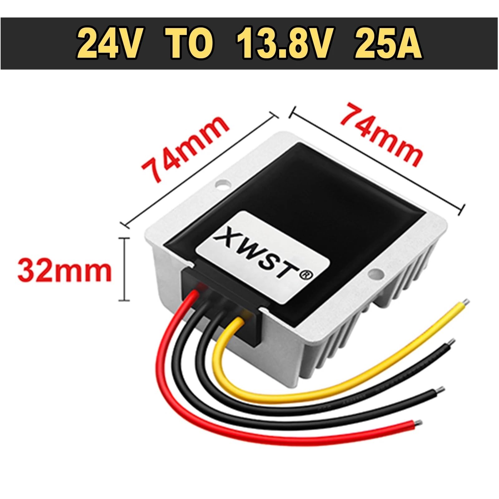 Konwerter prądu stałego 24 V na 13,8 V 1 ~ 100 A DC Moduł regulatora napięcia Wysokowydajny konwerter mocy Buck do samochodu (25A aluminium L)