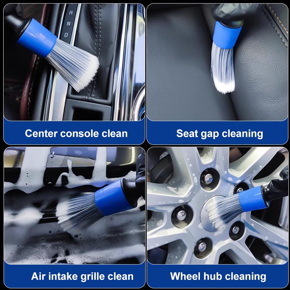 5 Stück verschiedene Größen Auto-Detaillierungspinsel, weich, kratzfest, Auto-Innenreinigungsbürsten für die Reinigung von Rädern, innen, außen, Dachfenster, Leder, Lüftungsschlitzen