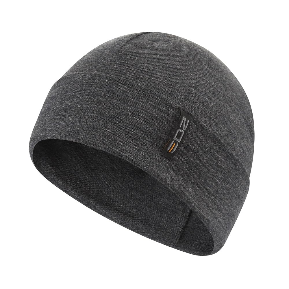 Edz Unisex Graphite Grey Merino Wool 200G Beanie Hat