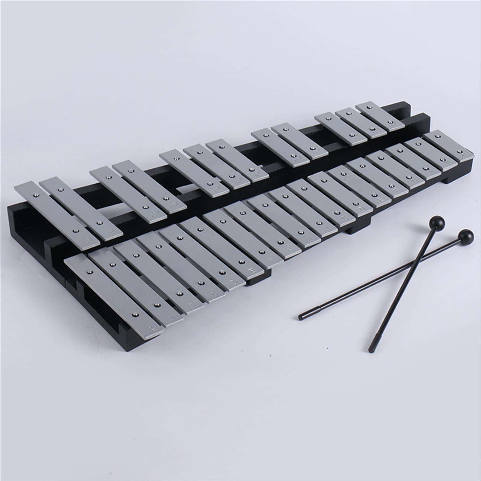 Percussão Musical Pianoforte pieghevole in alluminio a 30 toni Piano per strumenti a percussione per principianti Piano in legno con piastra in alluminio Xilofoni
