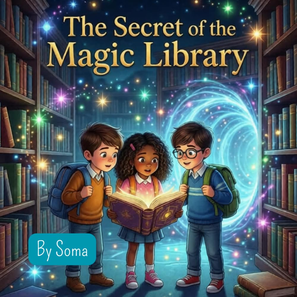 The Secret of the Magic Library: An Adventure with Liam, Maya, and Noah