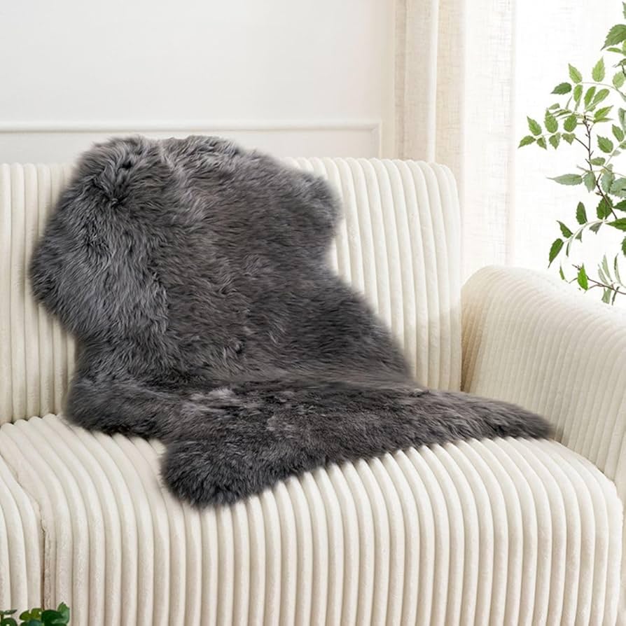 オーストラリア産 天然ムートン ムートンラグ 天然羊毛100%(2匹分) Amazon | ムートン ムートンラグ 天然ムートン オーストラリア産