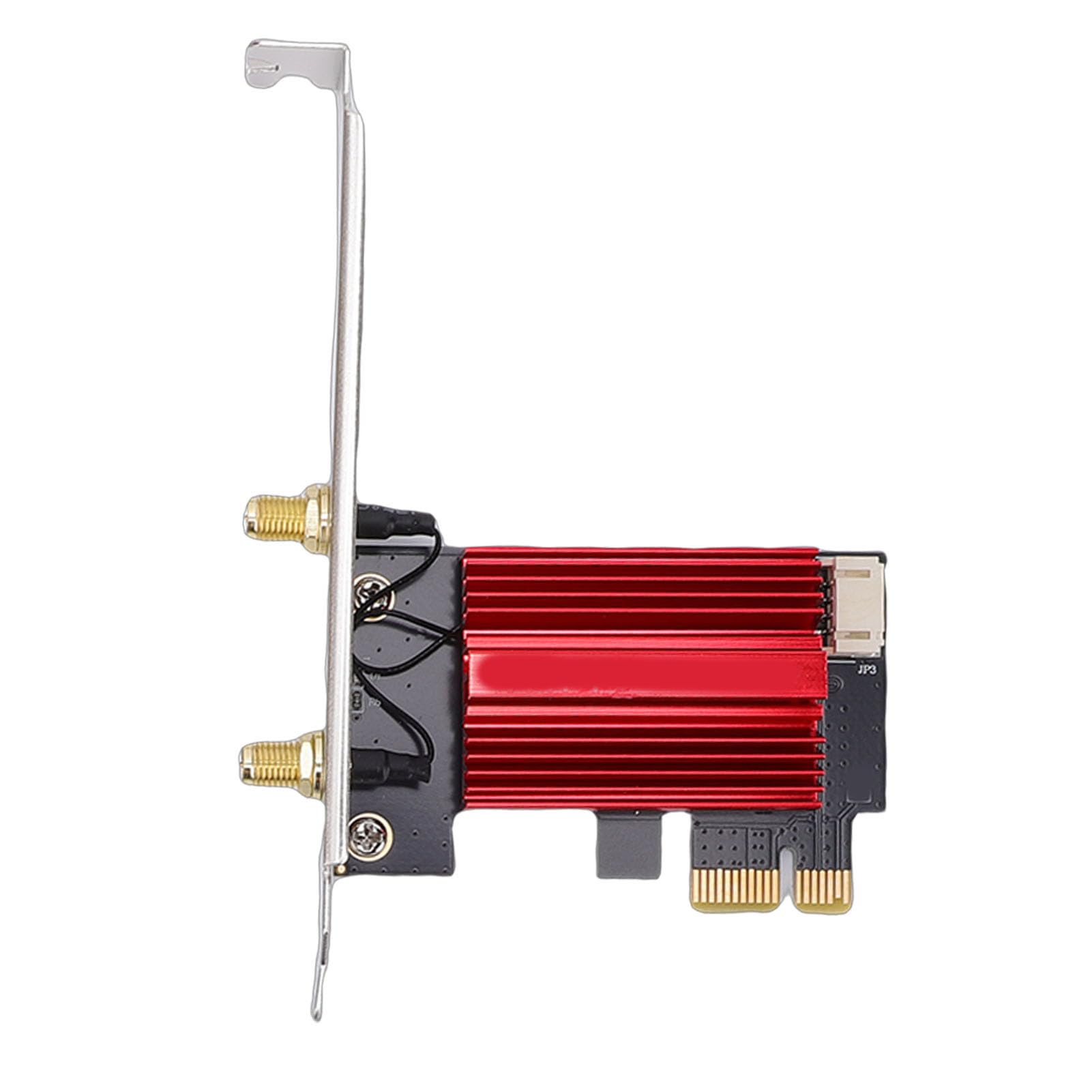 Annadue Scheda Wireless WiFi 7 PCIe, Adattatore di Rete Tri Band 6400Mbps per PC Desktop, Doppia Antenna 8dBi per 11 10