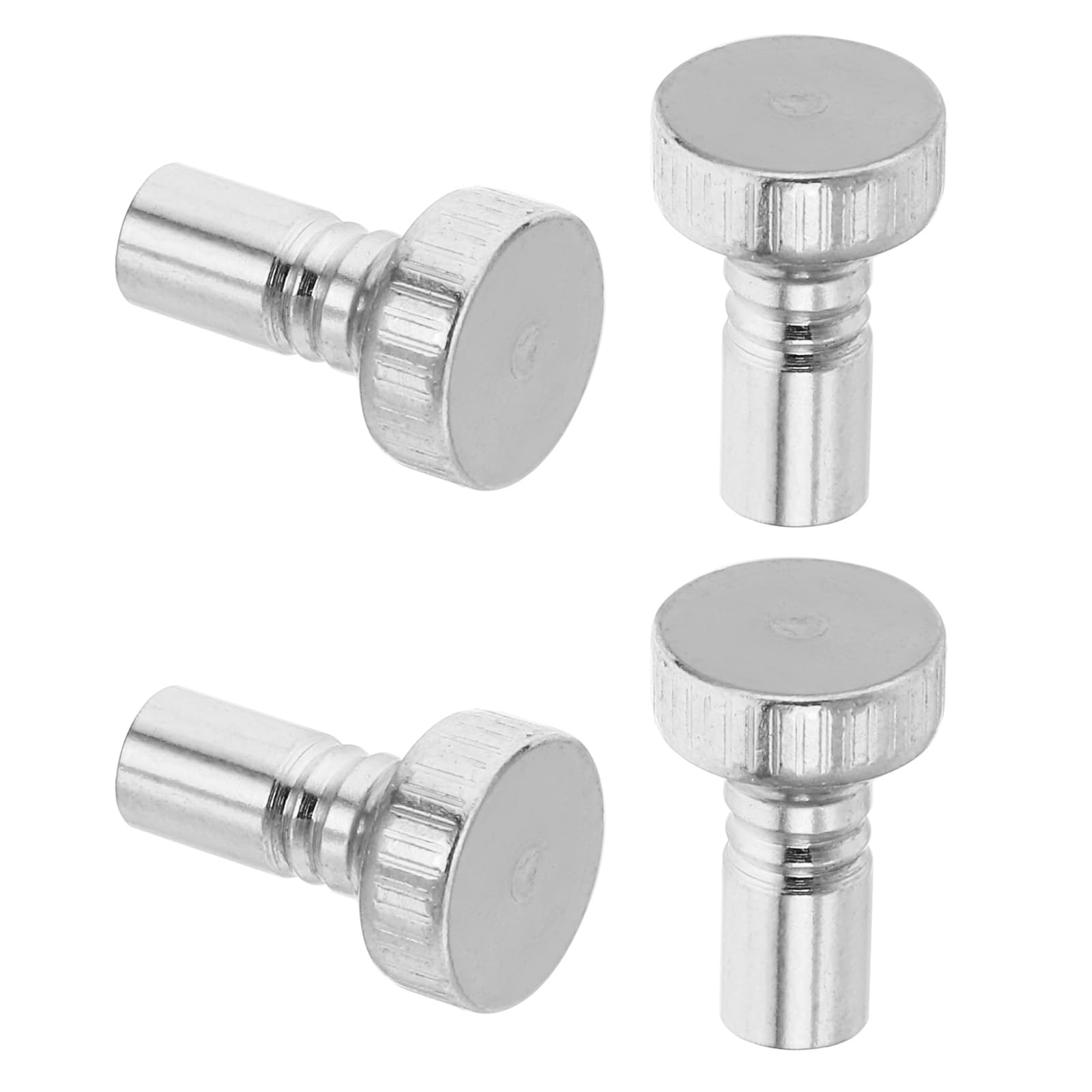 sourcing map Lamp Switch Knob Replacement Silver Tone Metal On/Off Light Lamp Standard Size Replacement for Light and Fan Fixtures Pack of 4