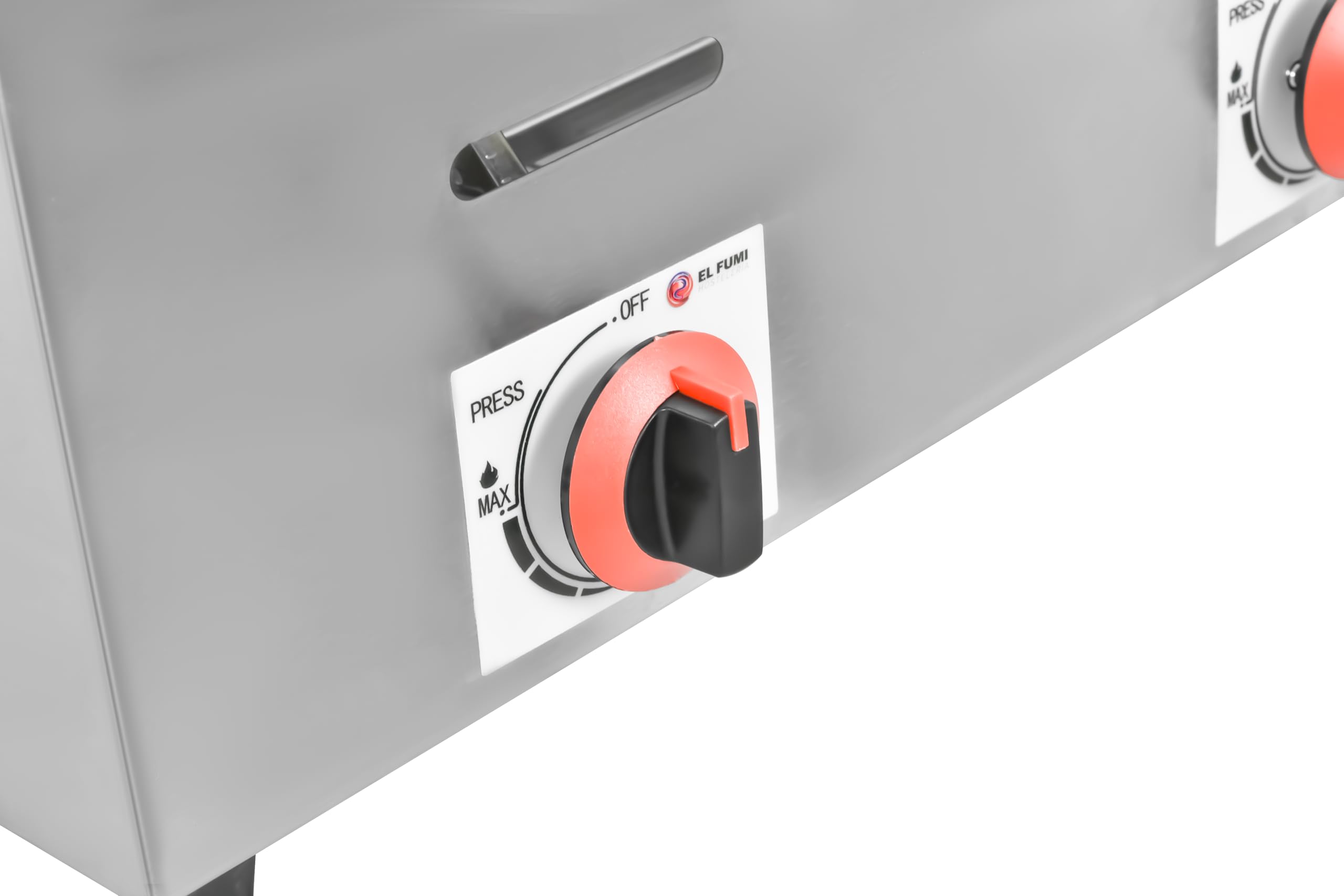 El Fumi – Freidora a Gas Industrial sin Grifo 8 L / 8+8 L en Acero Inoxidable, Butano/Propano, Alta Potencia para Hostelería (8+8L)