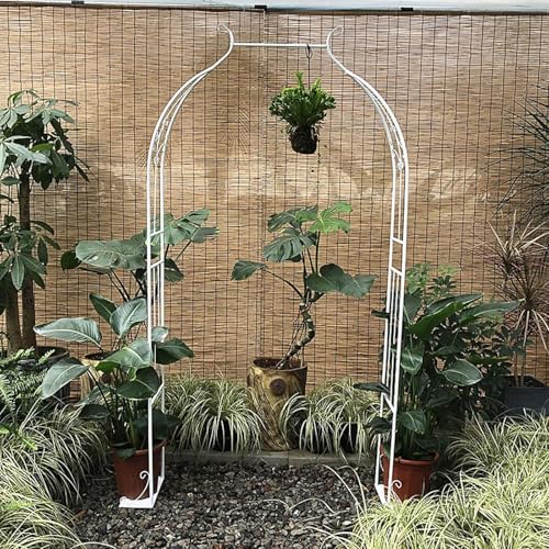フラワースタンド 大型 アーチ型 観葉植物棚 ガーデンラック アーチスタンド つる植物の支柱 ガーデンアーチ 園芸 結婚式 園芸ラック 観葉植物 棚(B,幅120cm)