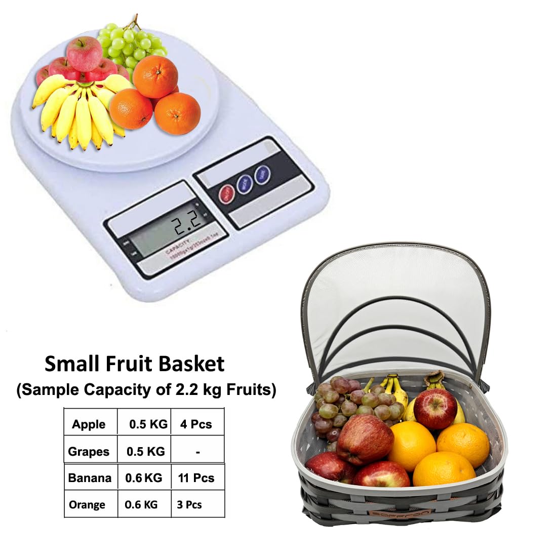 Travel-Friendly Fruit Basket - Protects from Bugs & Dust -3