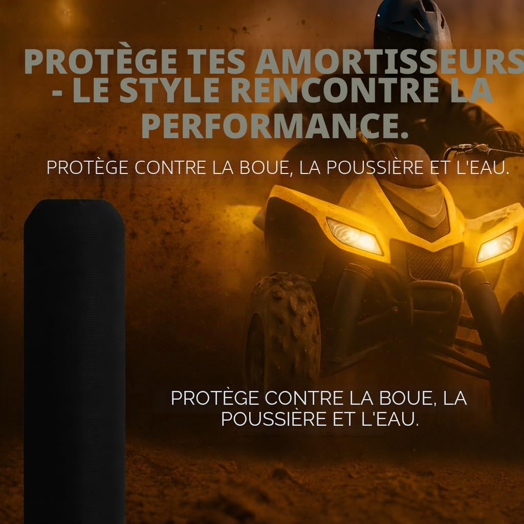 Protection d'amortisseur ATV de qualité supérieure compatible avec Yamaha Raptor 90, 400, 450, 600, 700 - Durable, imperméable, facile à installer (LIMWETTE 2025)