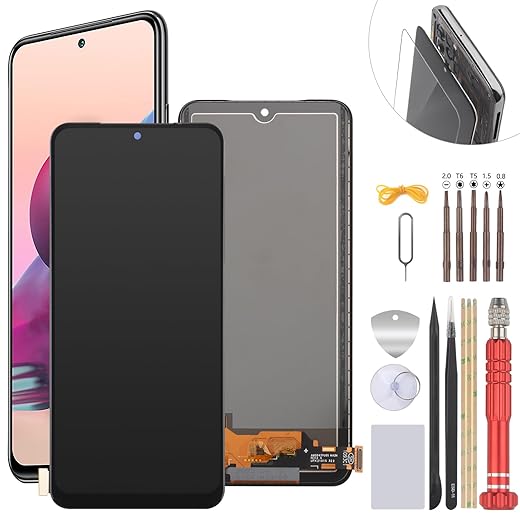 Ocolor LCD Display for Xiaomi Redmi Note 10 4G Screen Replacement for Xiaomi Redmi Note 10s Touch Screen Digitizer Assembly with Tools[No Fingerprint Unlock Support]