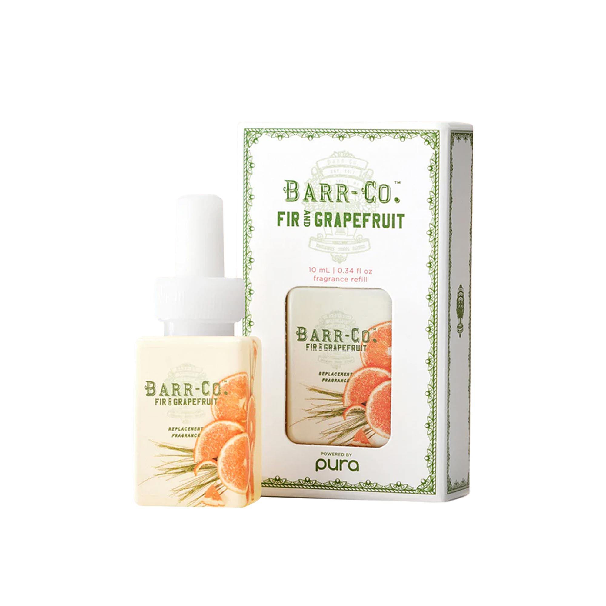 Barr-Co. Fir & Grapefruit Scent Pura Diffuser Refill, Invigorating Woody Citrus Aroma, All-Natural Fragrance, Pura Compatible, Scented Diffusers for