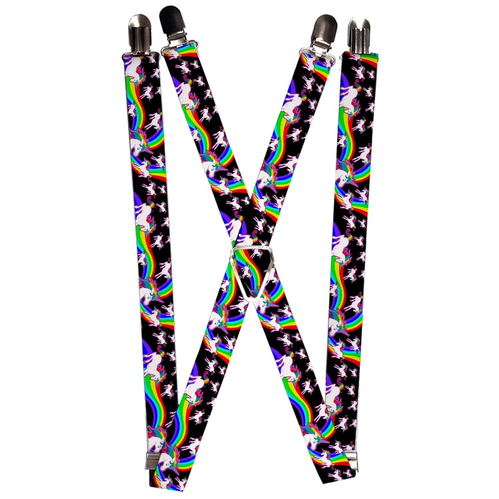Buckle-Down Men's Buckle-down - Unicorns Suspenders, Multicolor, One Size UK